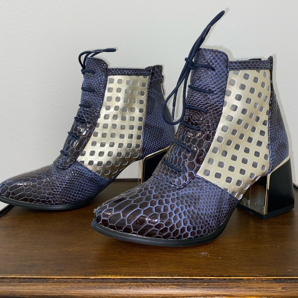 Faux Snake Skin Booties